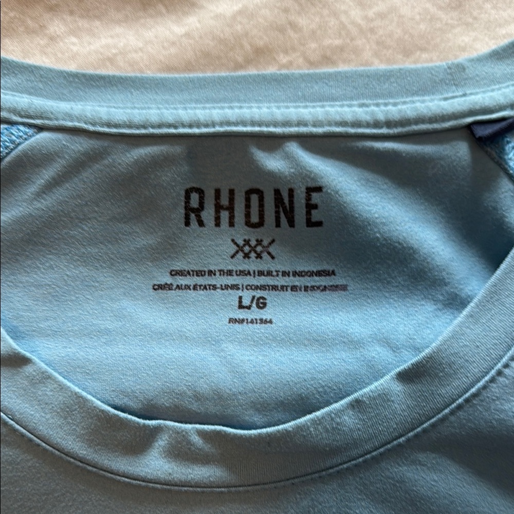 Rhone Reign Sky Blue Crew Neck Tee